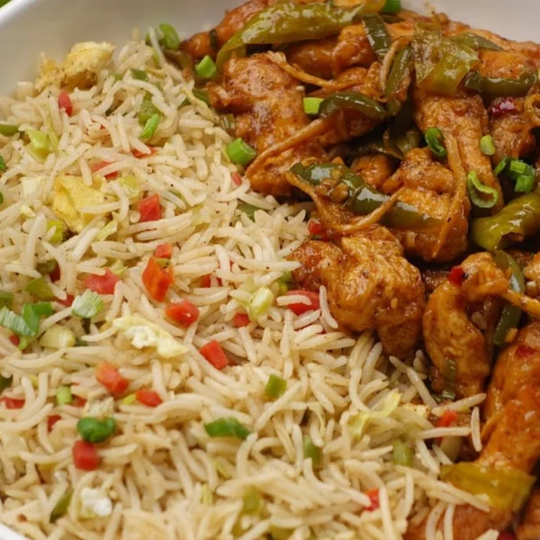 Chicken Dry Chilli With Rice