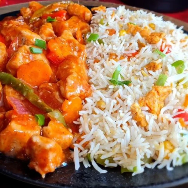Chicken Manchurian With Rice