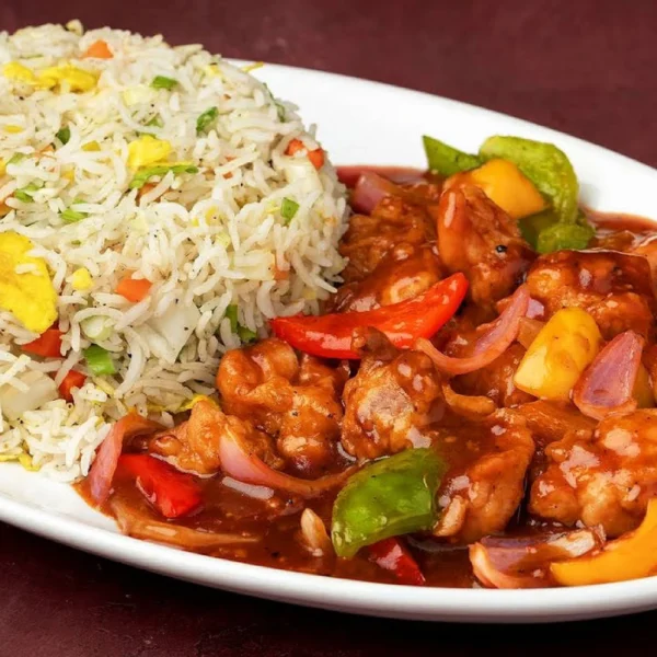 Chicken Shashlik With Rice